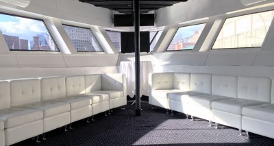 NYC yacht 180 VIP area seating